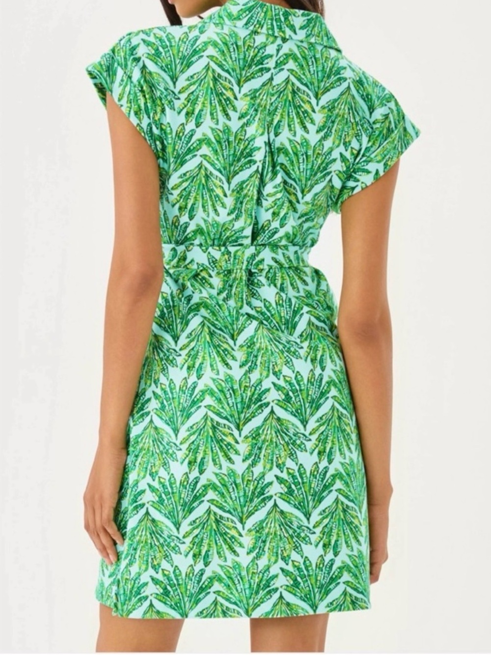 NWT Lilly Pulitzer XL Emersyn Dress “Kitts Green Crossgrain Shady Babe” sz XL - Picture 2 of 11